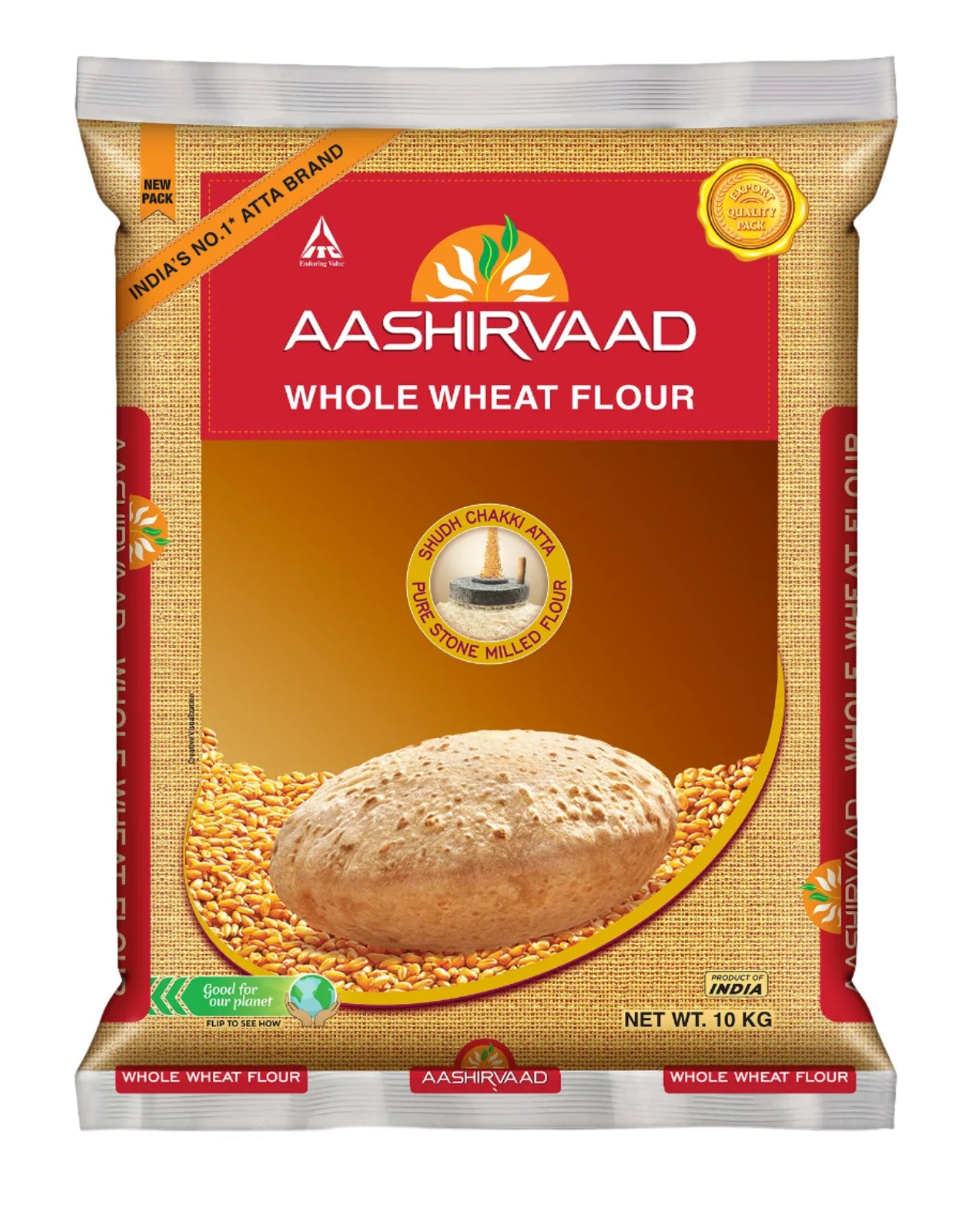 Aashirvaad Whole Wheat Flour 10Kg