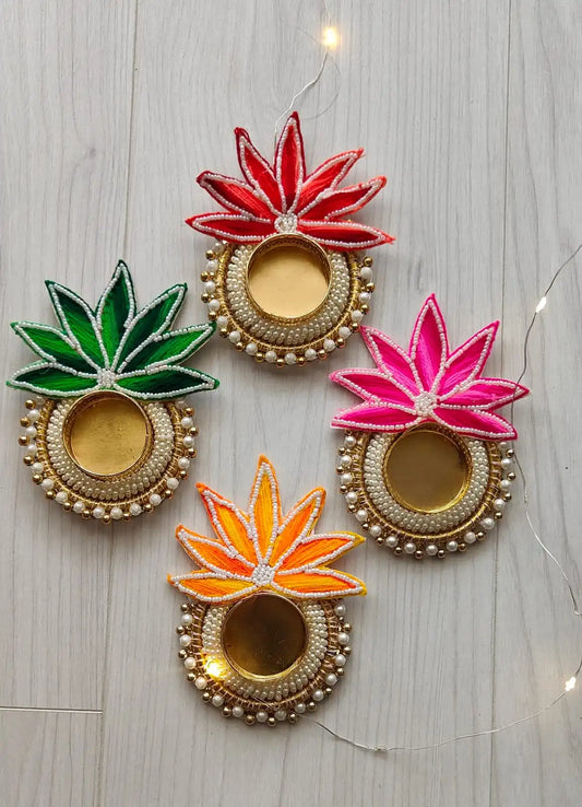 Handcrafted Leaf Tealights
