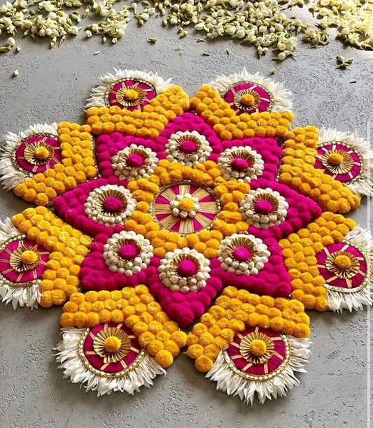 24 Inch Reusable Rangoli For Every Occasion.Beautiful Handcrafted Rangoli.
